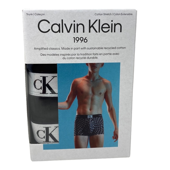 Calvin Klein 3 Pack Trunk Underwear Cotton Stretch Black Men's Size NB3528001 - Picture 6 of 9